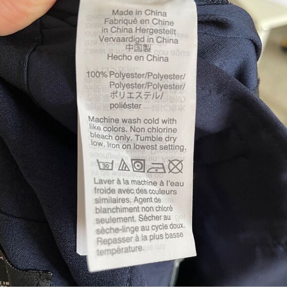 Madewell Navy High Waisted Paper Bag Pants Size 2 - Picture 6 of 6